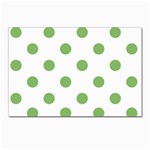 Polka Dots - Dollar Bill Green on White Postcard 5  x 7 