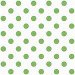 Polka Dots - Dollar Bill Green on White ScrapBook Page 8  x 8 