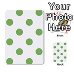 Polka Dots - Dollar Bill Green on White Multi-purpose Cards (Rectangle)