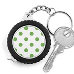 Polka Dots - Dollar Bill Green on White Measuring Tape