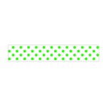 Polka Dots - Neon Green on White Flano Scarf (Mini)