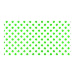 Polka Dots - Neon Green on White Satin Wrap