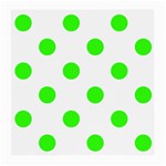 Polka Dots - Neon Green on White Medium Glasses Cloth
