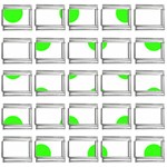 Polka Dots - Neon Green on White 9mm Italian Charm (25 pack)