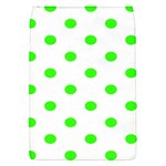 Polka Dots - Neon Green on White Removable Flap Cover (S)