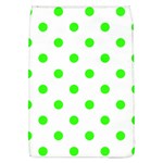 Polka Dots - Neon Green on White Removable Flap Cover (L)
