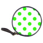 Polka Dots - Neon Green on White Classic 20-CD Wallet