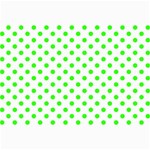 Polka Dots - Neon Green on White Collage 12  x 18 