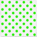 Polka Dots - Neon Green on White Canvas 12  x 12 