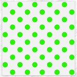 Polka Dots - Neon Green on White Canvas 16  x 16 