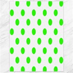 Polka Dots - Neon Green on White Canvas 18  x 24 