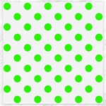 Polka Dots - Neon Green on White Canvas 20  x 20 