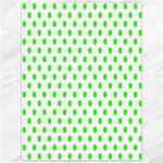 Polka Dots - Neon Green on White Canvas 36  x 48 
