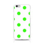 Polka Dots - Neon Green on White Apple iPhone 6/6S Silicone Case (Transparent)
