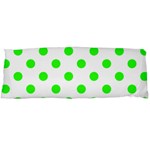Polka Dots - Neon Green on White Body Pillow Case (Dakimakura) (One Side)