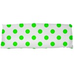 Polka Dots - Neon Green on White Body Pillow Case Dakimakura (Two Sides)