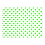 Polka Dots - Neon Green on White Double Sided Flano Blanket (Mini)
