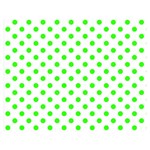 Polka Dots - Neon Green on White Double Sided Flano Blanket (Medium)