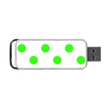 Polka Dots - Neon Green on White Portable USB Flash (Two Sides)