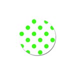 Polka Dots - Neon Green on White Golf Ball Marker (4 pack)