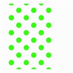 Polka Dots - Neon Green on White Large Garden Flag (Two Sides)