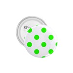 Polka Dots - Neon Green on White 1.75  Button