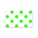 Polka Dots - Neon Green on White Sticker (Rectangular)
