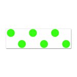 Polka Dots - Neon Green on White Sticker (Bumper)