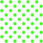 Polka Dots - Neon Green on White ScrapBook Page 8  x 8 