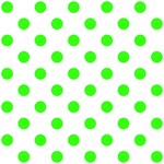 Polka Dots - Neon Green on White ScrapBook Page 12  x 12 