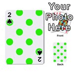 Polka Dots - Neon Green on White Playing Cards 54 Designs