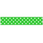 Polka Dots - White on Lime Green Flano Scarf (Large)