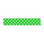 Polka Dots - White on Lime Green Flano Scarf (Mini)