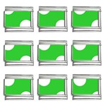 Polka Dots - White on Lime Green 9mm Italian Charm (9 pack)