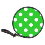 Polka Dots - White on Lime Green Classic 20-CD Wallet