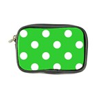 Polka Dots - White on Lime Green Coin Purse