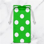 Polka Dots - White on Lime Green Jewelry Bag