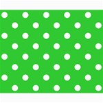 Polka Dots - White on Lime Green Collage 8  x 10 