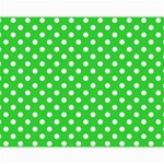 Polka Dots - White on Lime Green Collage 11  x 14 