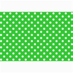 Polka Dots - White on Lime Green Collage 12  x 18 