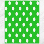Polka Dots - White on Lime Green Canvas 16  x 20 