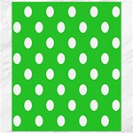 Polka Dots - White on Lime Green Canvas 20  x 24 