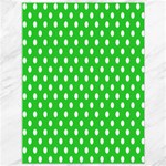 Polka Dots - White on Lime Green Canvas 36  x 48 