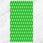 Polka Dots - White on Lime Green Canvas 40  x 72 