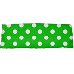 Polka Dots - White on Lime Green Body Pillow Case (Dakimakura) (One Side)