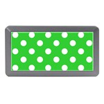 Polka Dots - White on Lime Green Memory Card Reader (Mini)