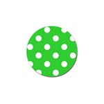 Polka Dots - White on Lime Green Golf Ball Marker (10 pack)
