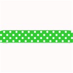 Polka Dots - White on Lime Green Small Bar Mat