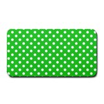 Polka Dots - White on Lime Green Medium Bar Mat