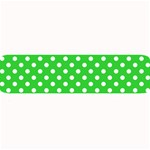 Polka Dots - White on Lime Green Medium Bar Mat